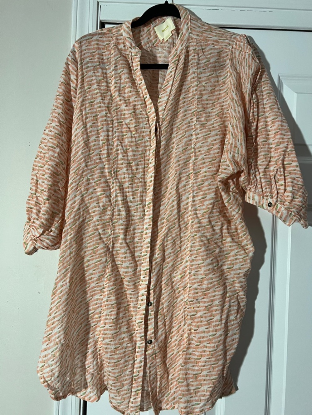 Maeve Peach & Cream Patterned Tunic